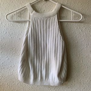 Halter sweater crop top
